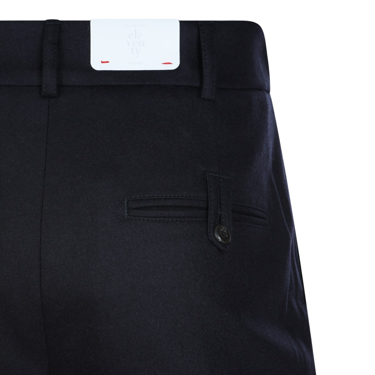 BLUE WOOL AND CASHMERE BLEND PANTS