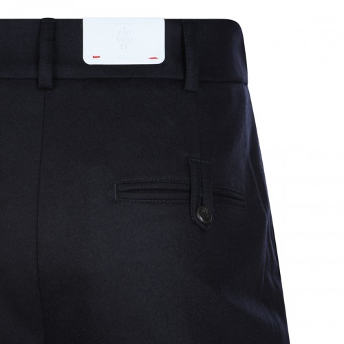 BLUE WOOL AND CASHMERE BLEND PANTS
