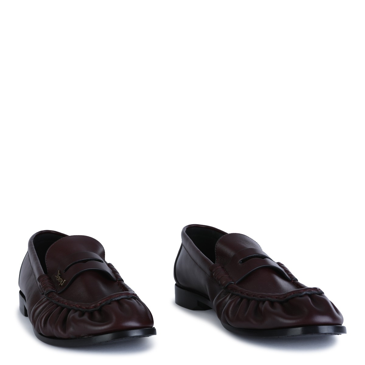 BURGUNDY LEATHER LOAFERS