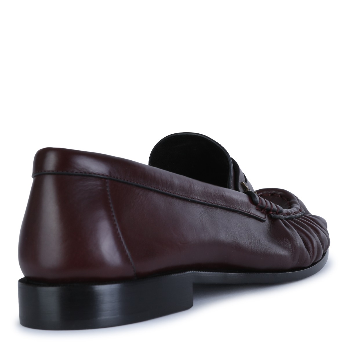 BURGUNDY LEATHER LOAFERS