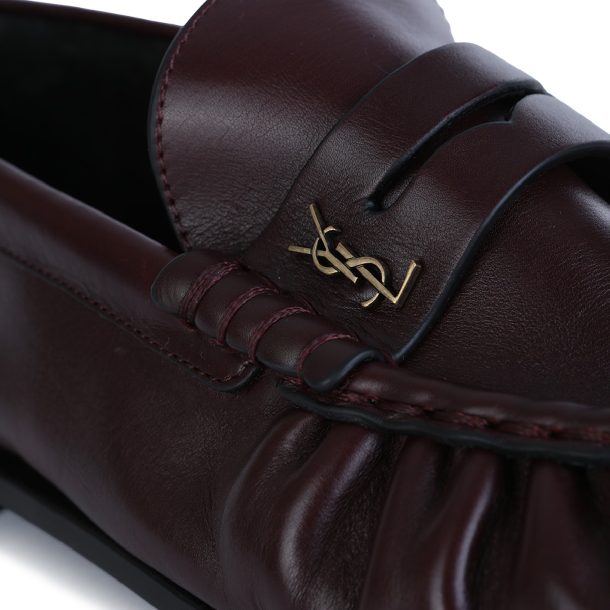 BURGUNDY LEATHER LOAFERS
