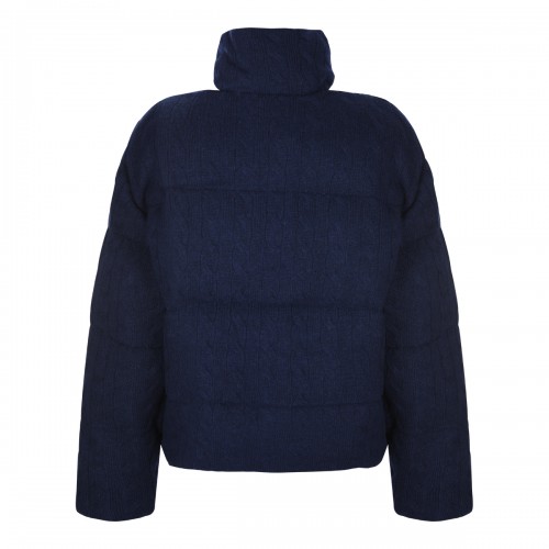 NAVY HEATHER PUFFER CROPPED... 2