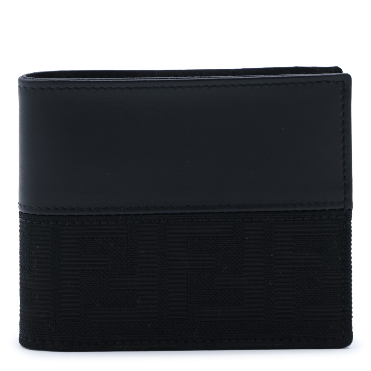 BLACK LEATHER BIFOLD WALLET