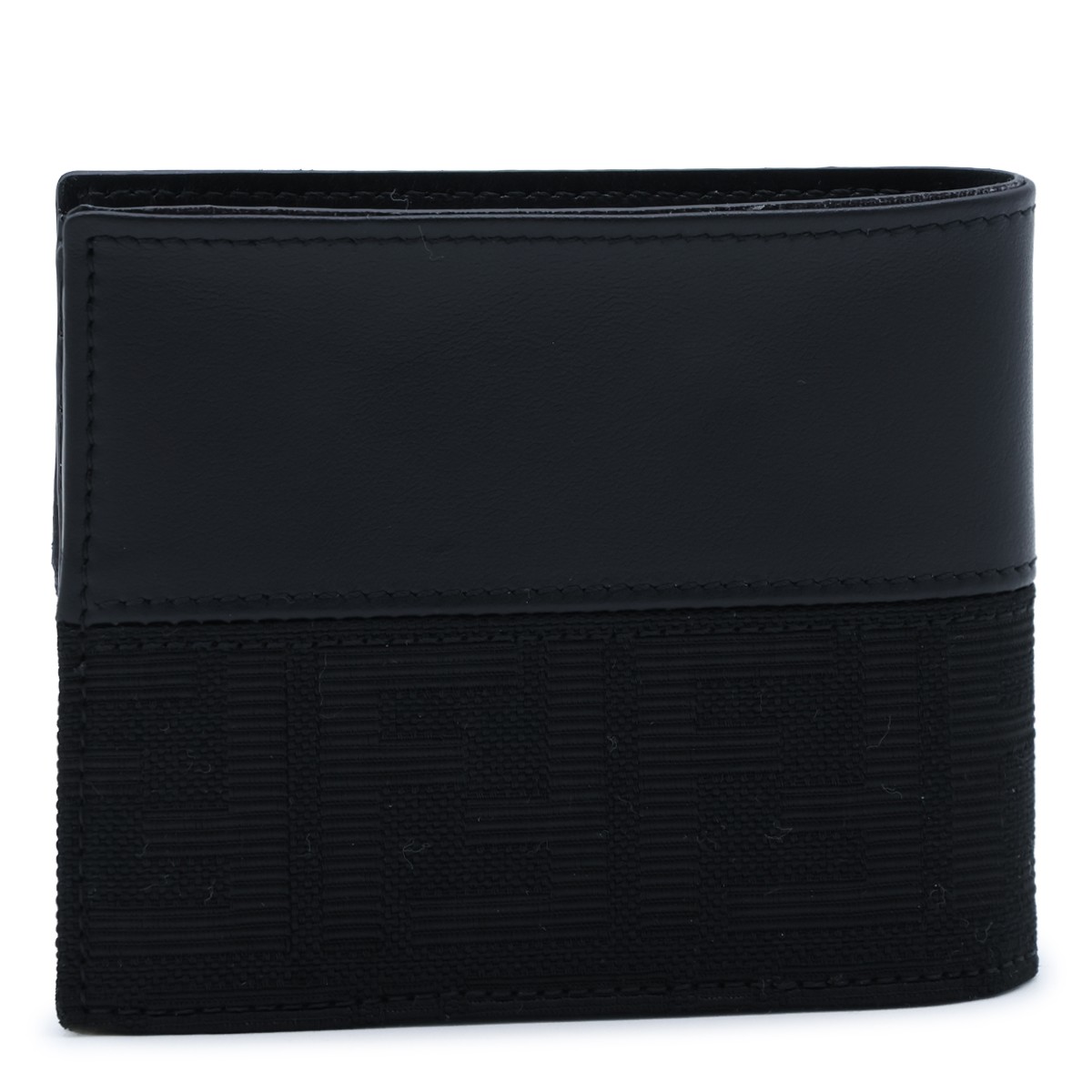 BLACK LEATHER BIFOLD WALLET