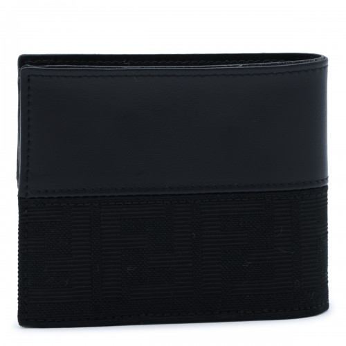 BLACK LEATHER BIFOLD WALLET