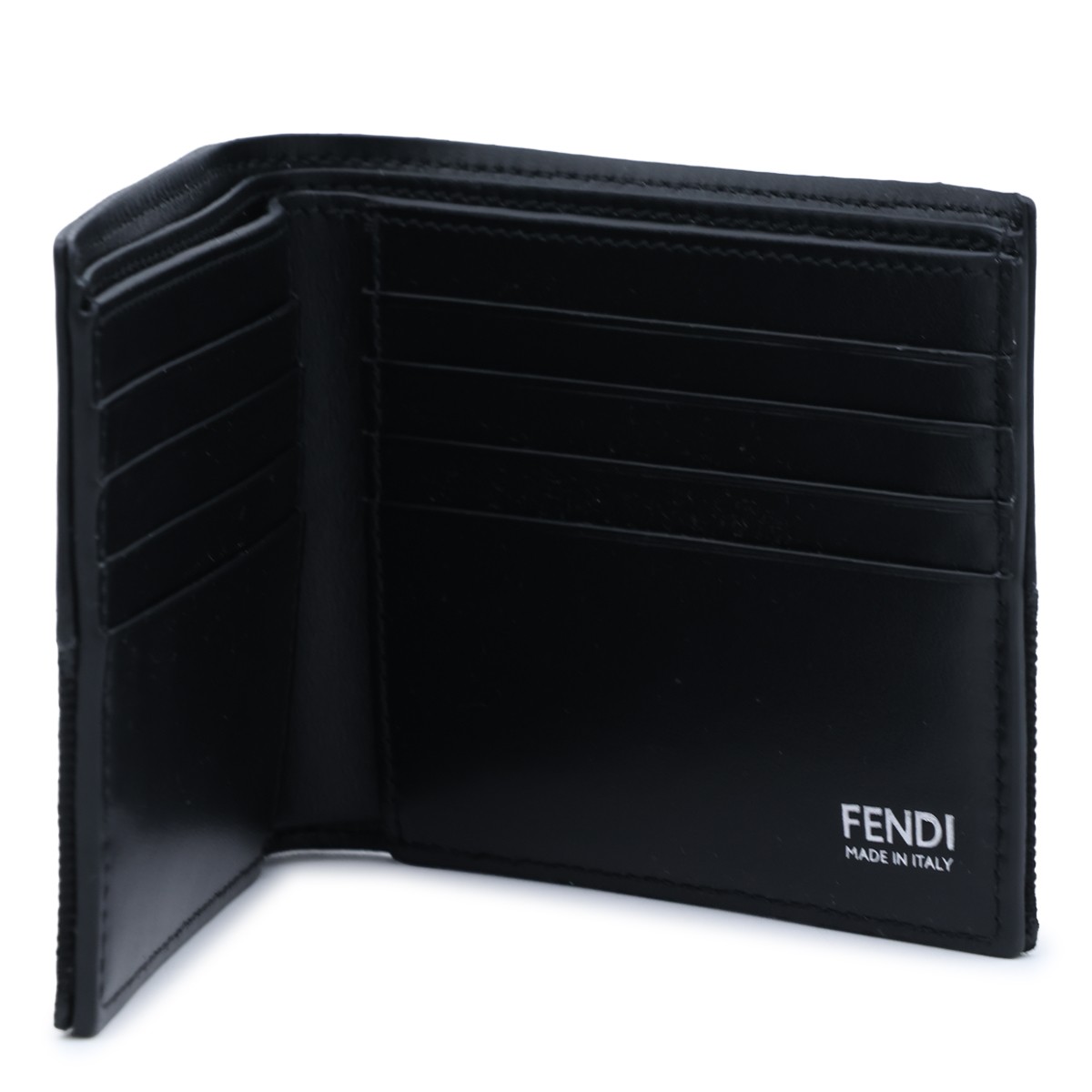 BLACK LEATHER BIFOLD WALLET