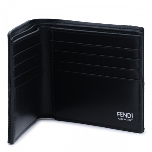 BLACK LEATHER BIFOLD WALLET