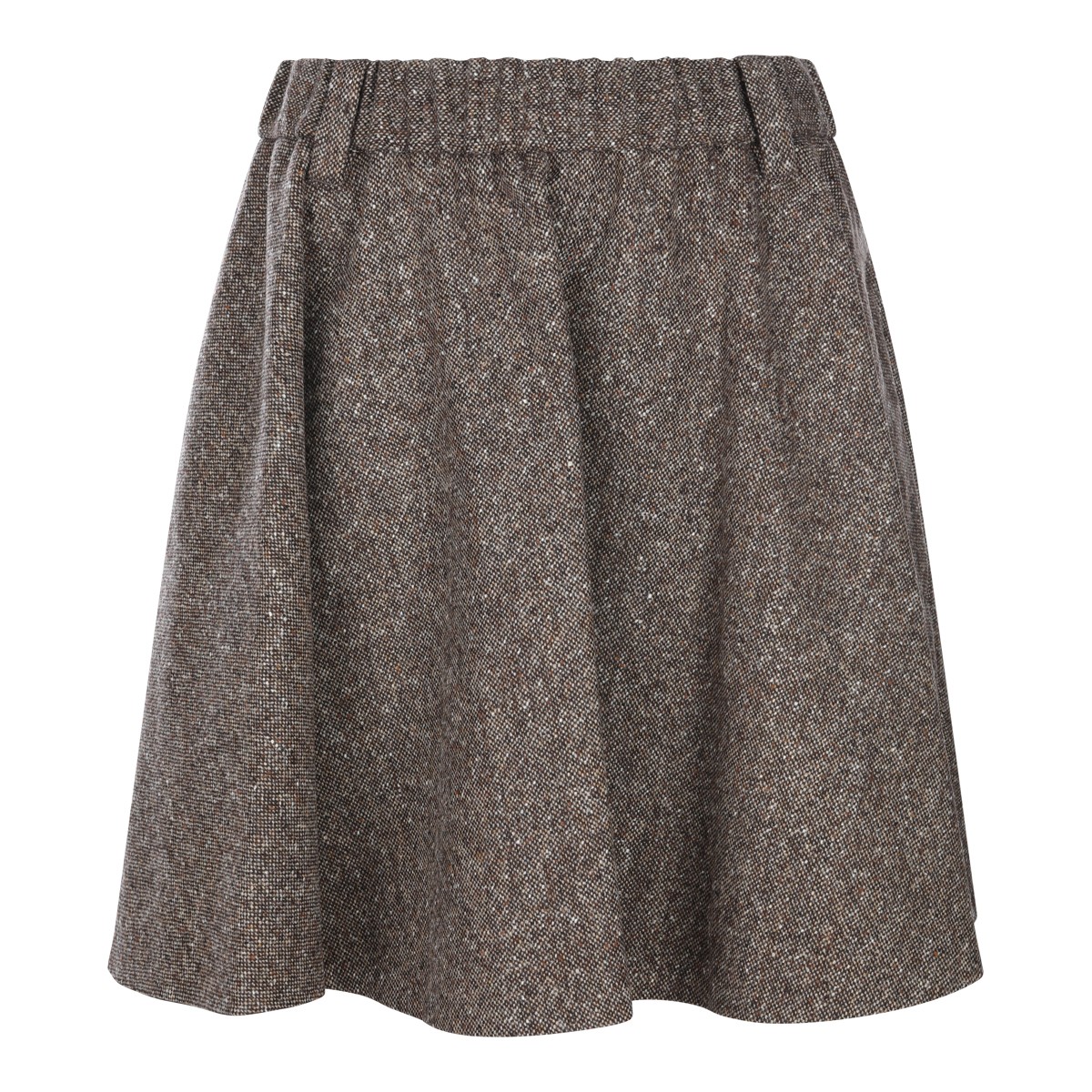 BROWN WOOL SKIRT