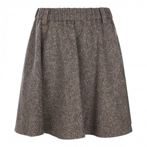 BROWN WOOL SKIRT