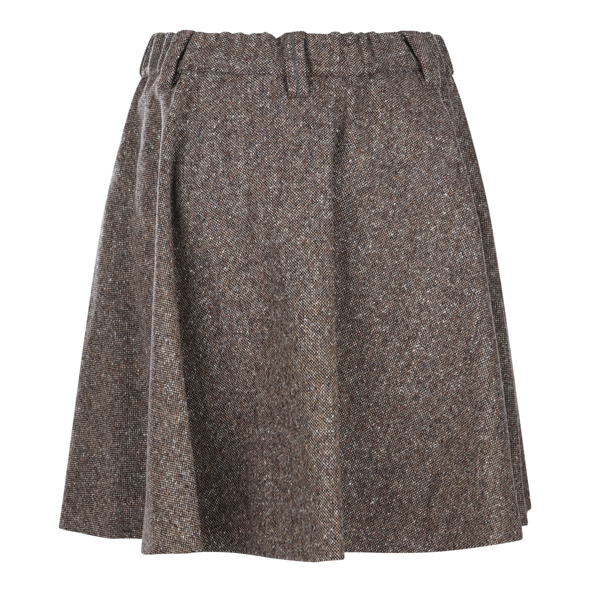 BROWN WOOL SKIRT