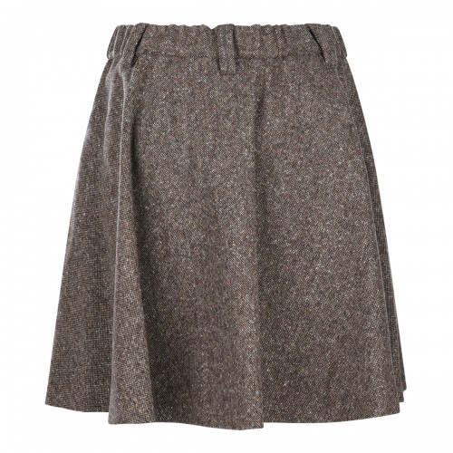 BROWN WOOL SKIRT