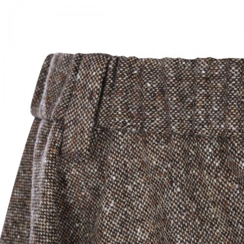 BROWN WOOL SKIRT