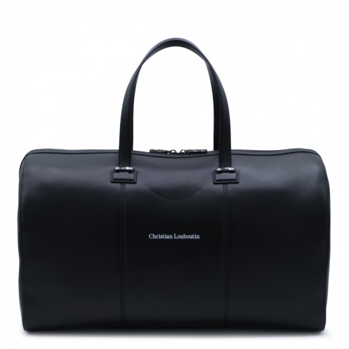 BLACK LEATHER TACTICAL BAG