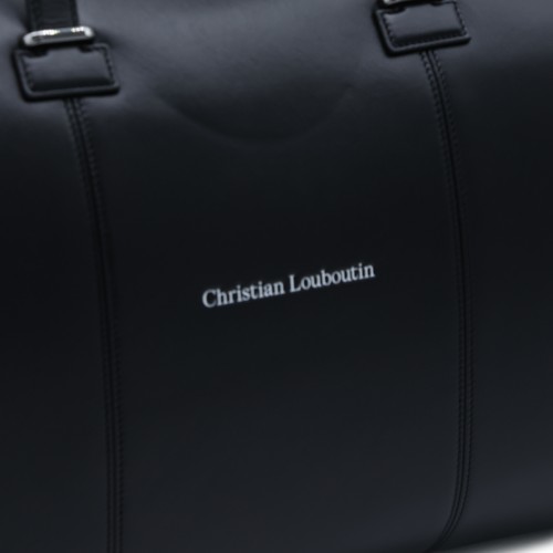 BLACK LEATHER TACTICAL BAG
