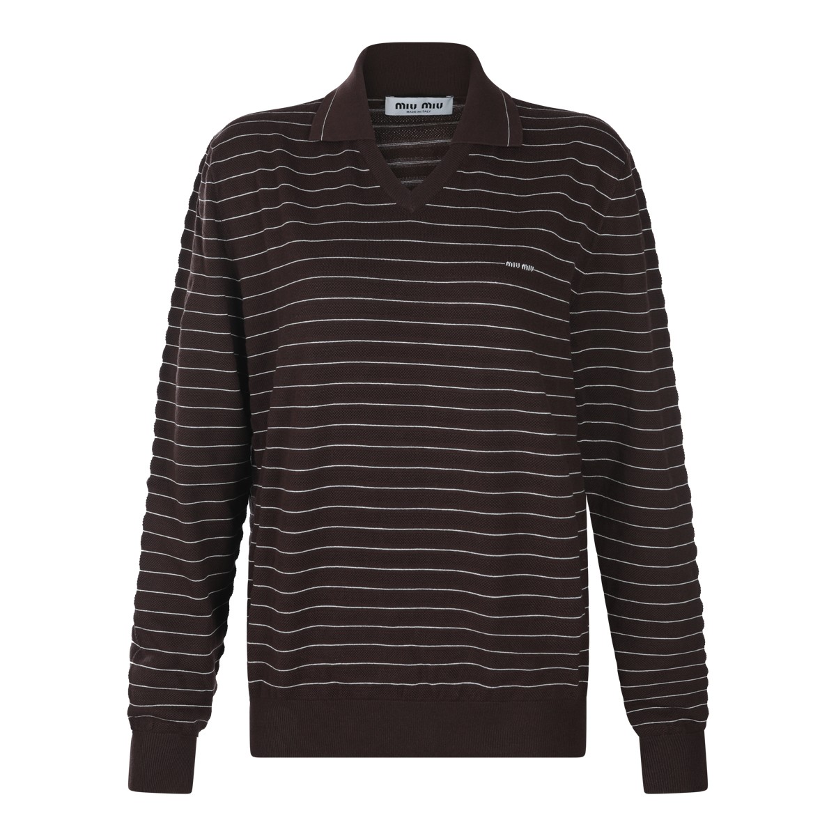 COCOA COTTON STRIPED SWEATER