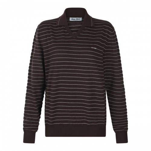 COCOA COTTON STRIPED SWEATER