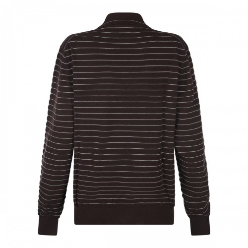 COCOA COTTON STRIPED SWEATER