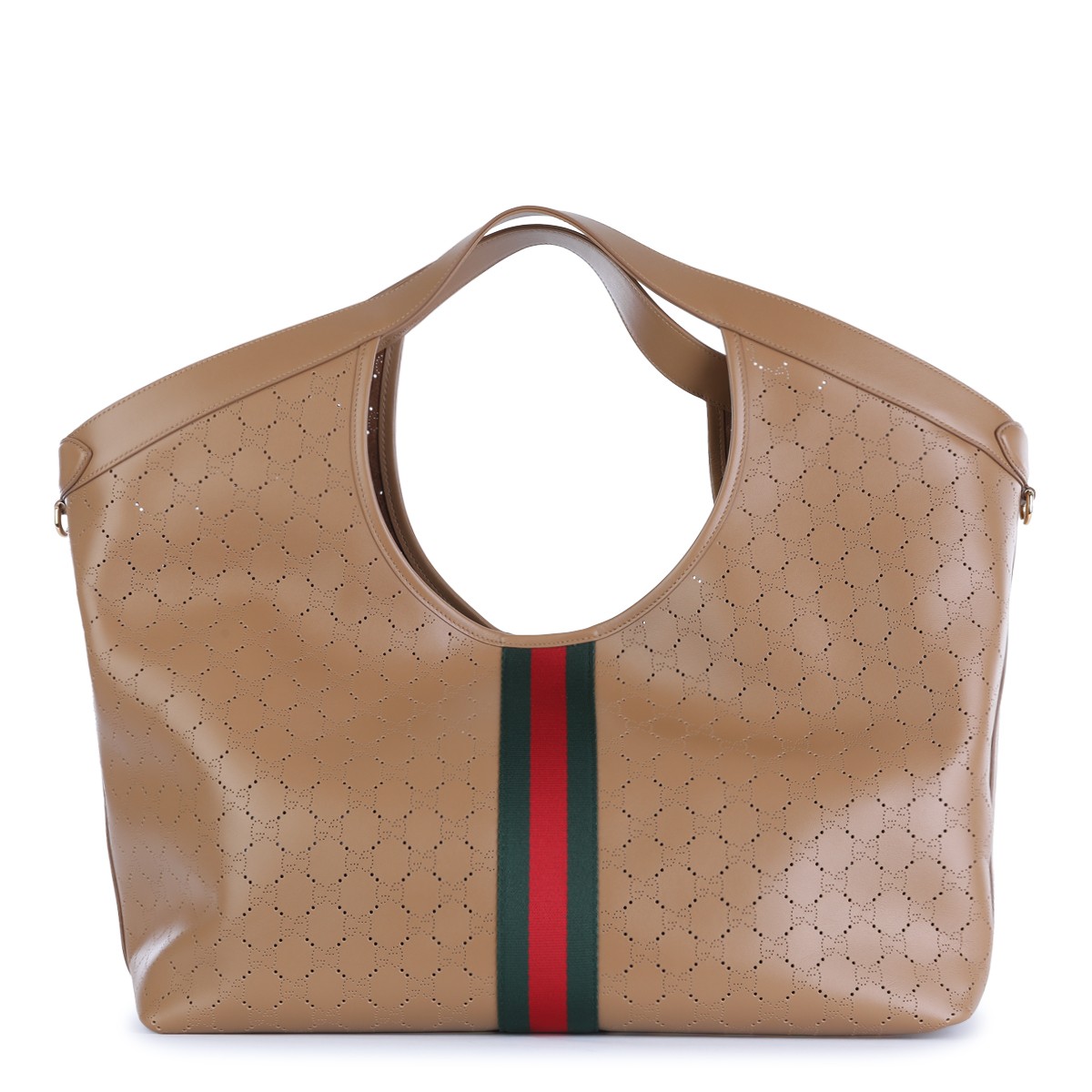 BROWN LEATHER GIGLIO SHOULDER BAG