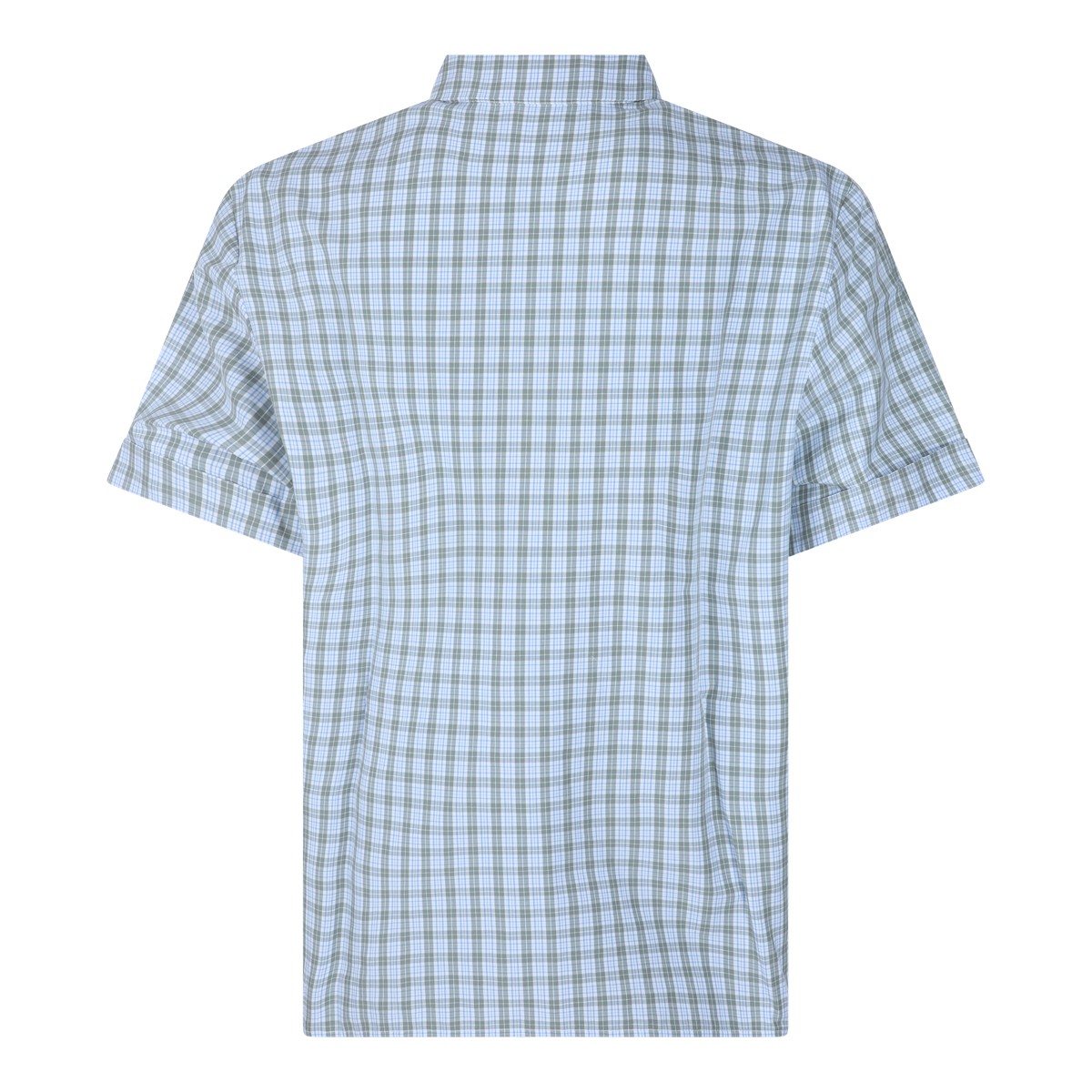 WHITE AND SAND COTTON CHECK SHIRT