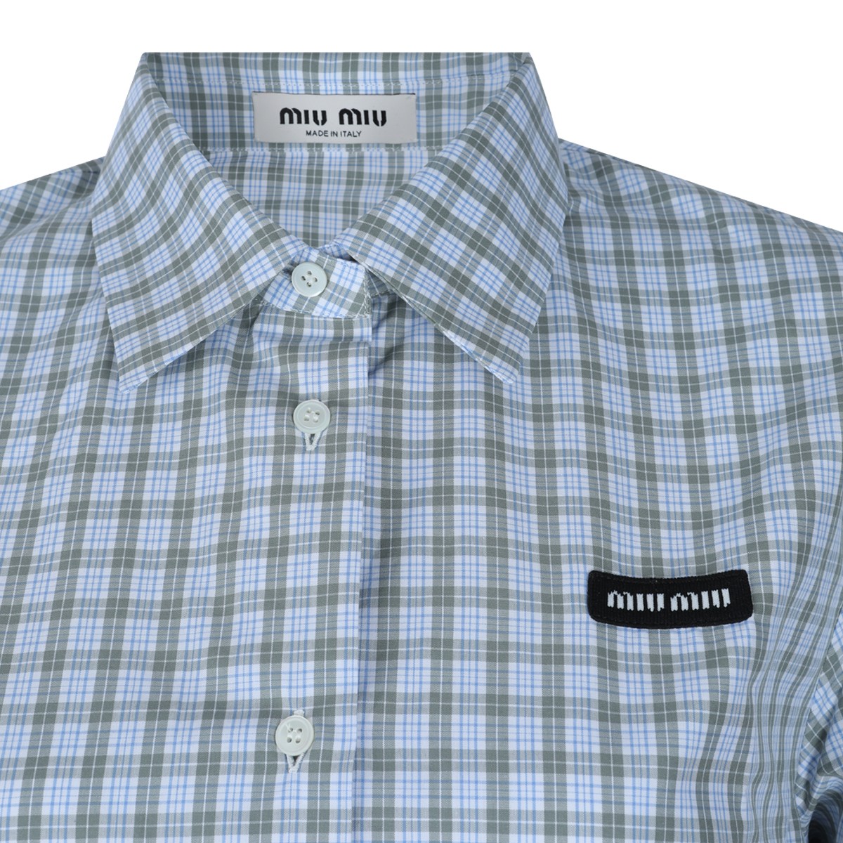 WHITE AND SAND COTTON CHECK SHIRT