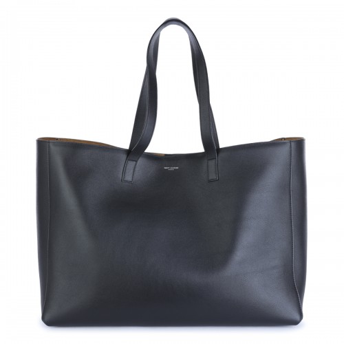BLACK LEATHER TOTE