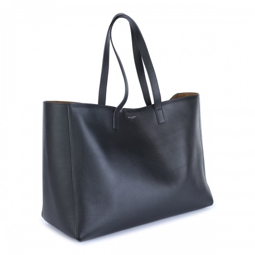 BLACK LEATHER TOTE