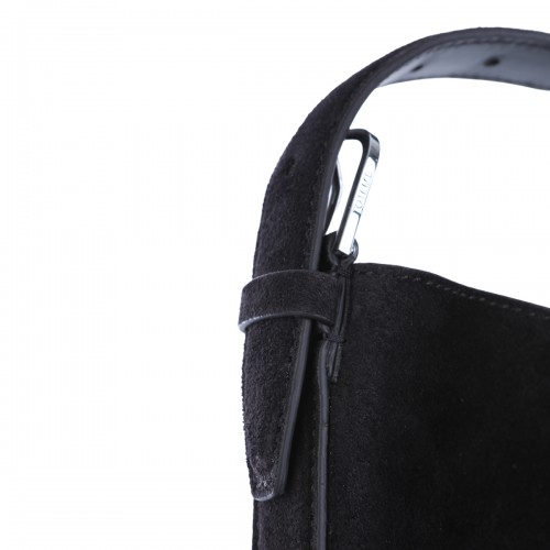 ESPRESSO SUEDE BELTED TOTE