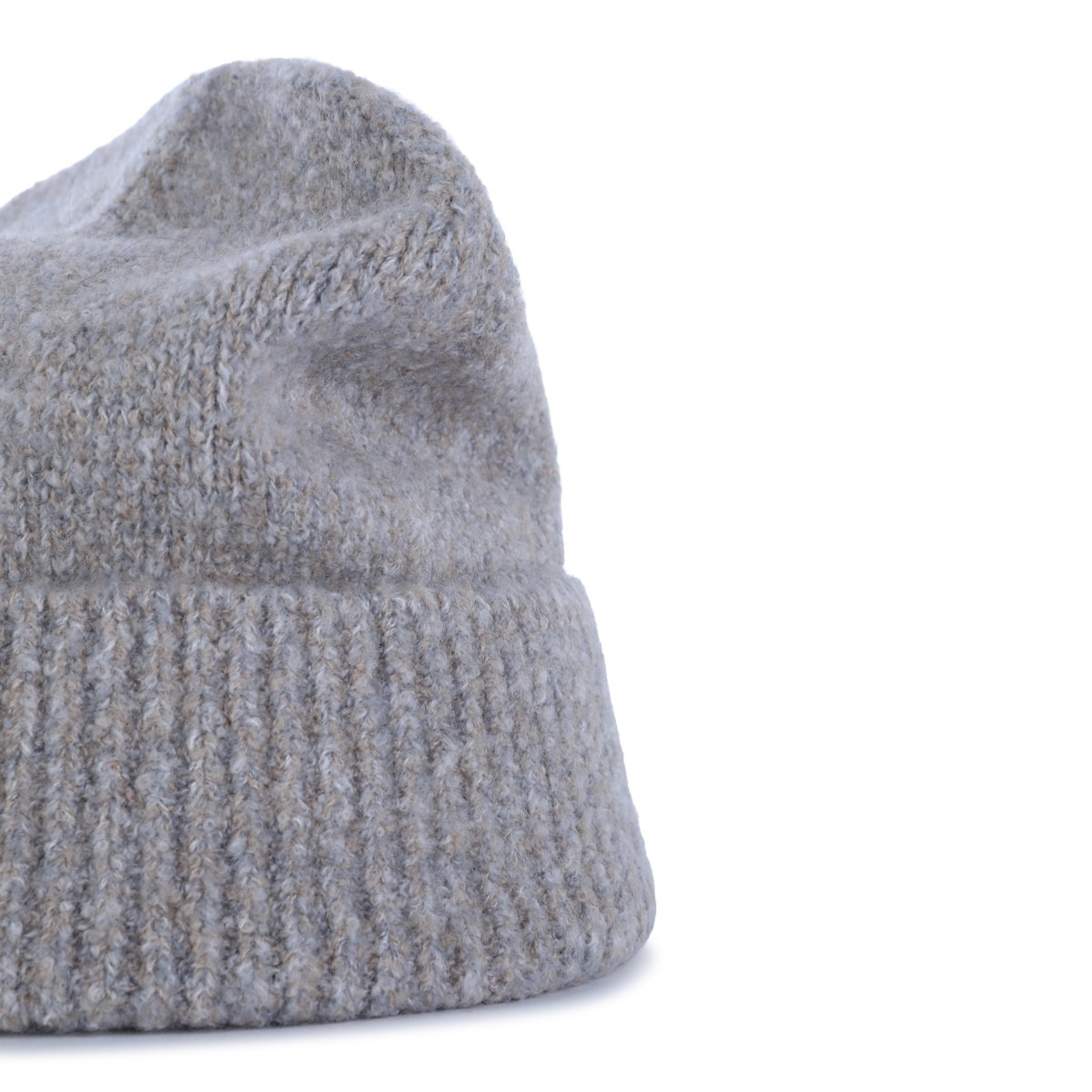 BEIGE WOOL BEANIE