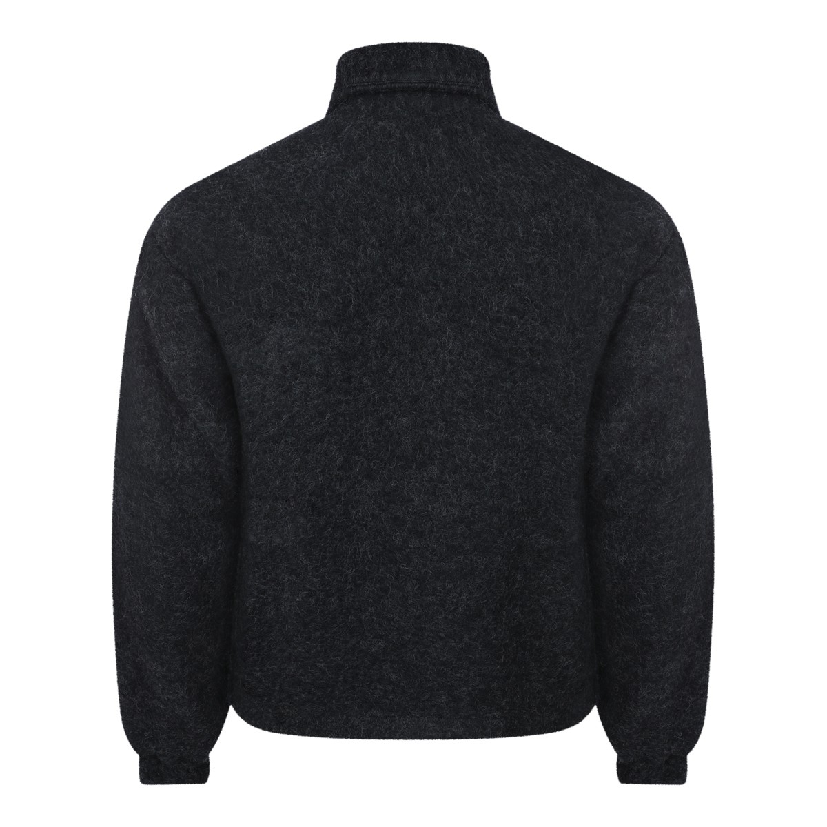 BLACK WOOL CASUAL JACKET