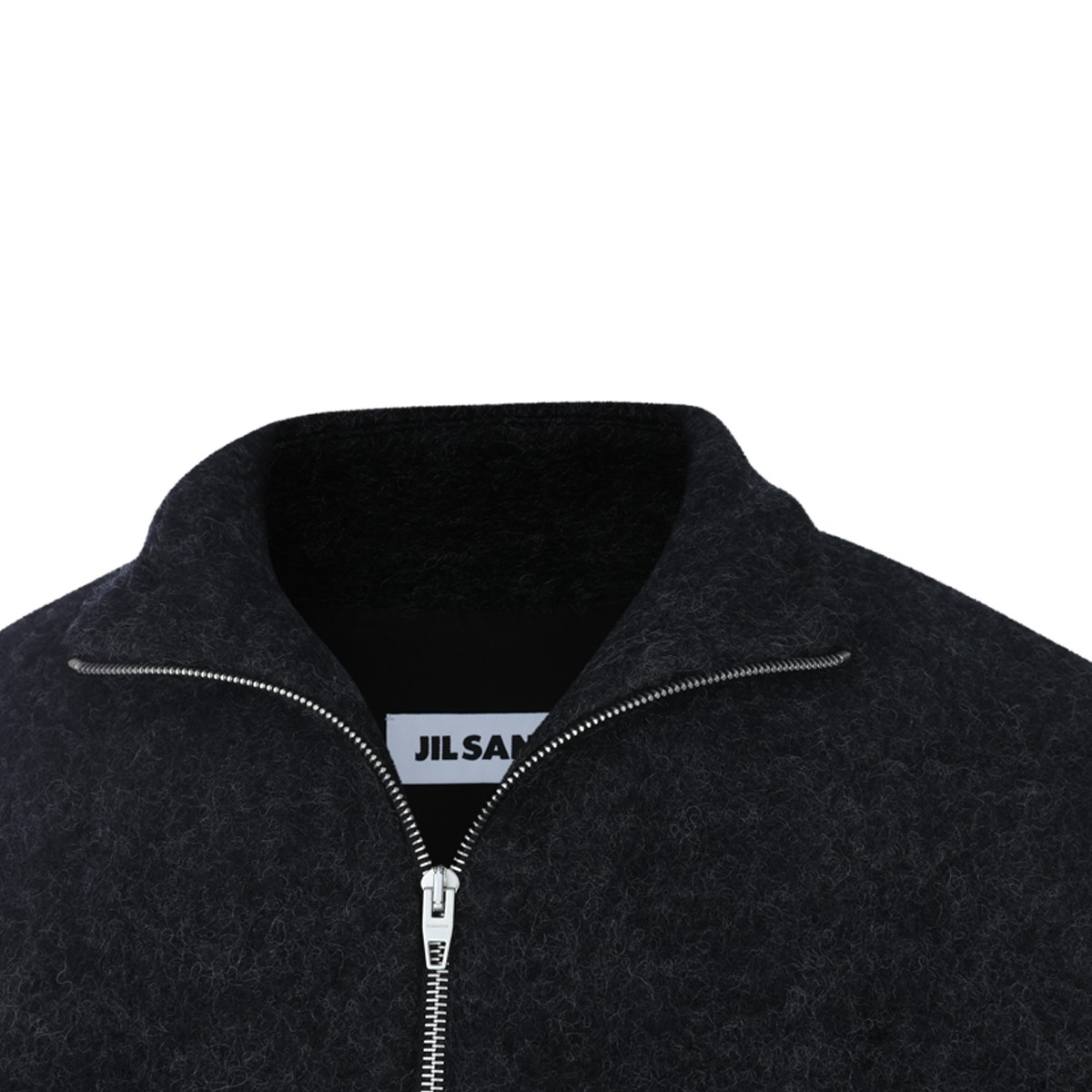 BLACK WOOL CASUAL JACKET