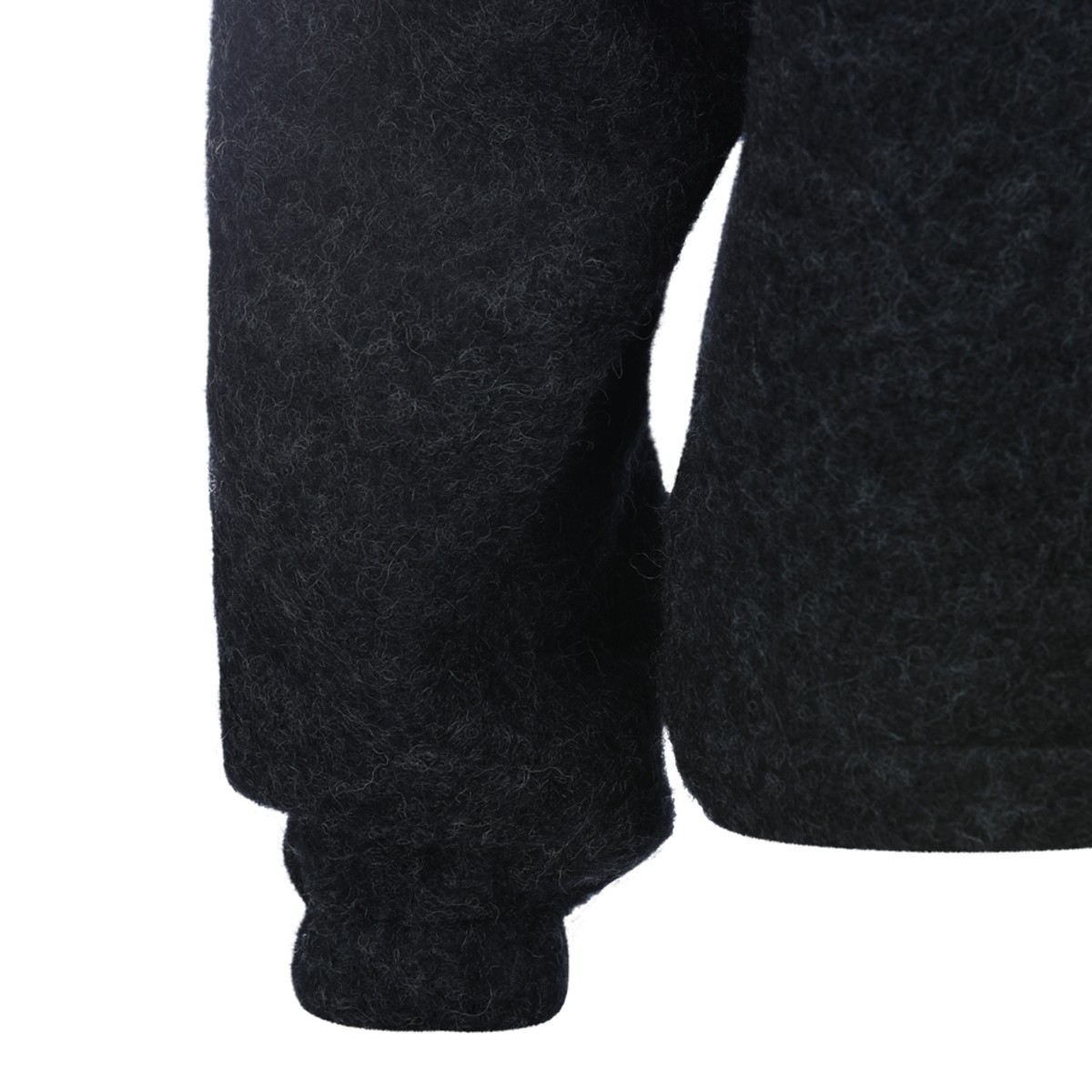 BLACK WOOL CASUAL JACKET