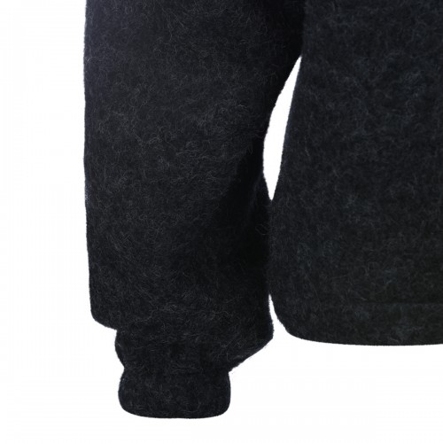 BLACK WOOL CASUAL JACKET