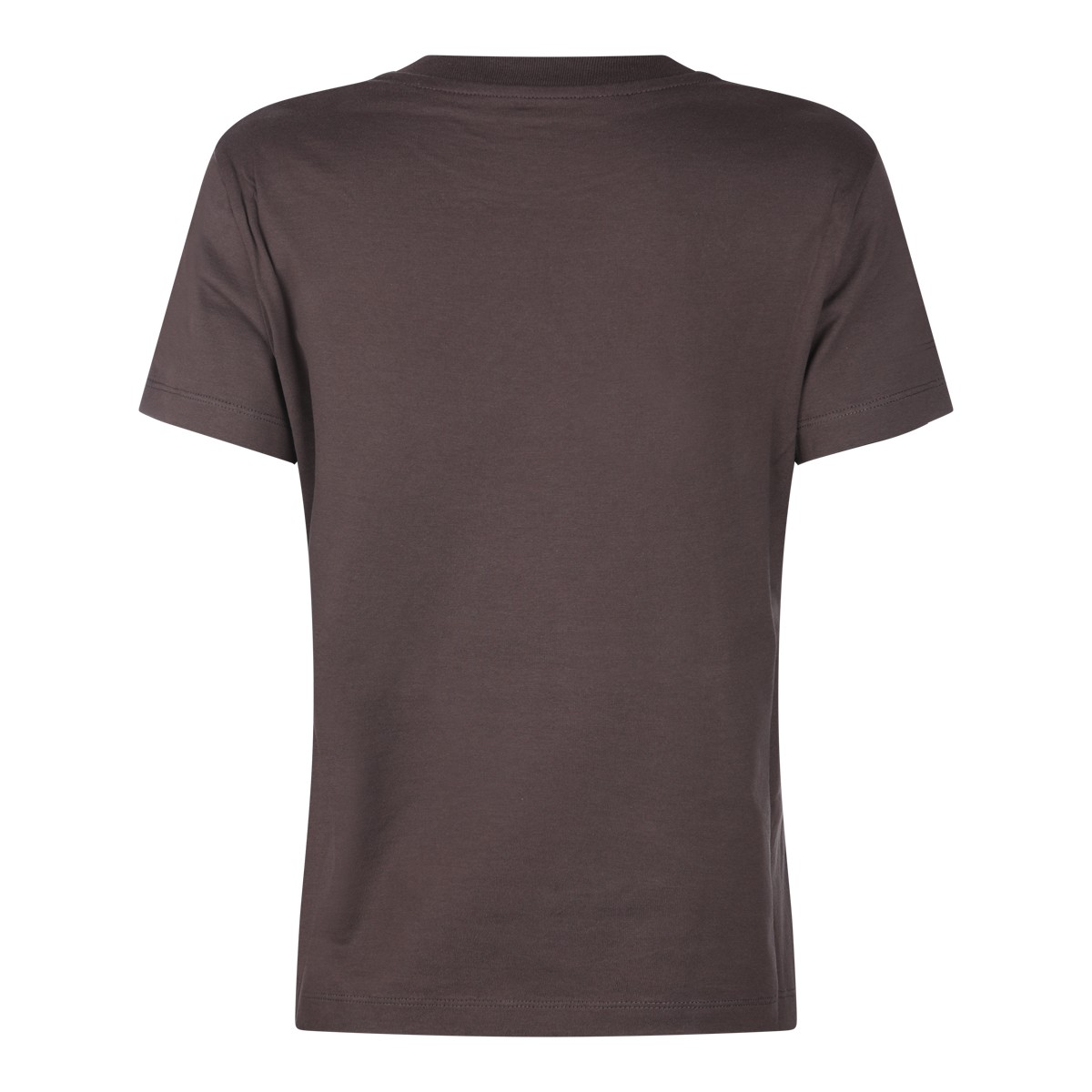 COCOA AND ANTHRACITE COTTON T-SHIRT
