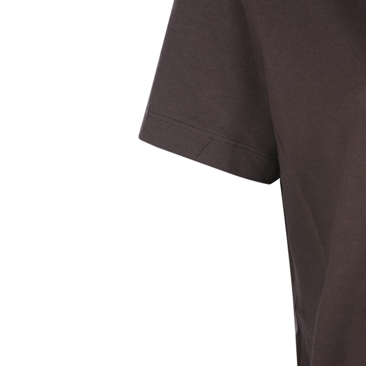 COCOA AND ANTHRACITE COTTON T-SHIRT