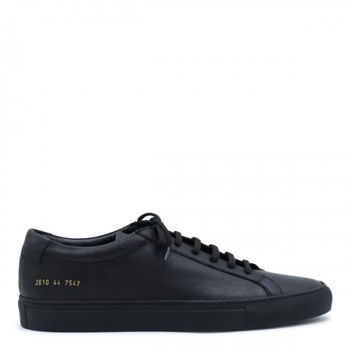 BLACK LEATHER ACHILLES PREMIUM SNEAKERS