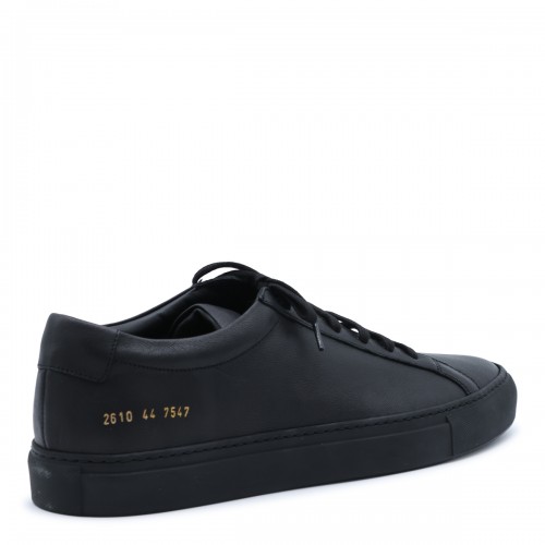 BLACK LEATHER ACHILLES PREMIUM SNEAKERS