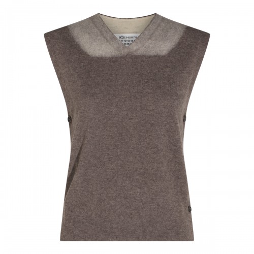 NUDE AND ECRU VIRGIN WOOL...
