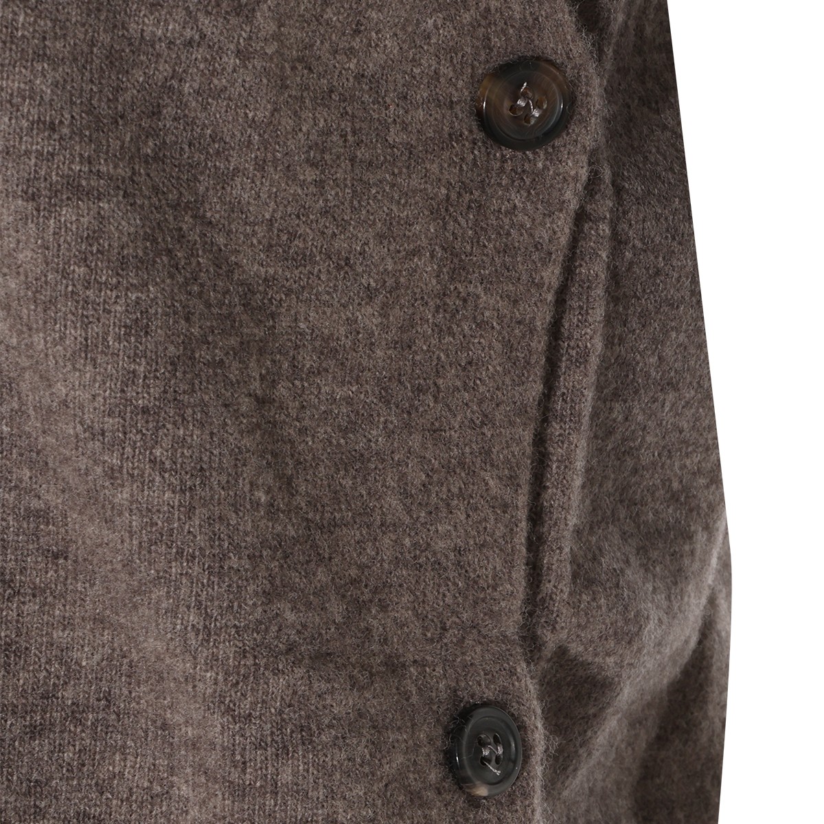 NUDE AND ECRU VIRGIN WOOL VEST SWEATER