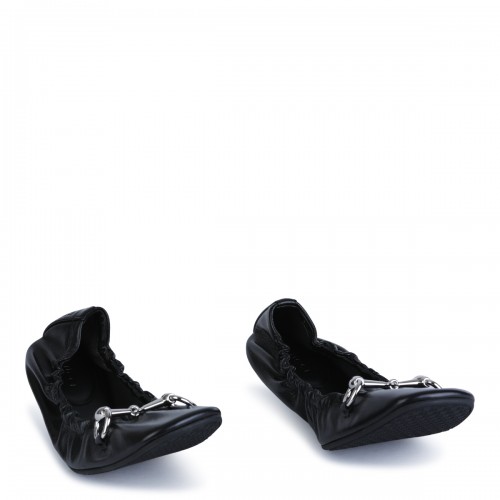 BLACK LEATHER FLATS 2