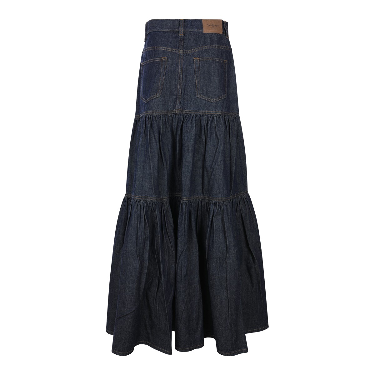 INDIGO COTTON LONG SKIRT