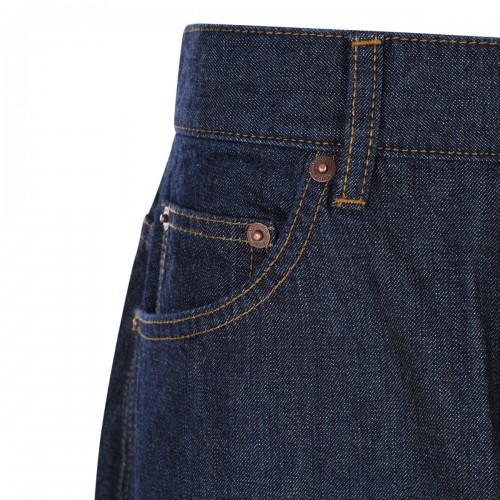 INDIGO COTTON LONG SKIRT