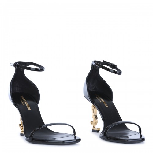 BLACK LEATHER OPYUM SANDALS 2