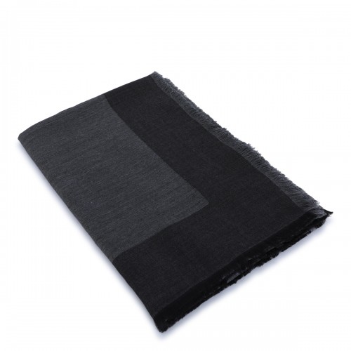 BLACK SILK AND WOOL BLEND...
