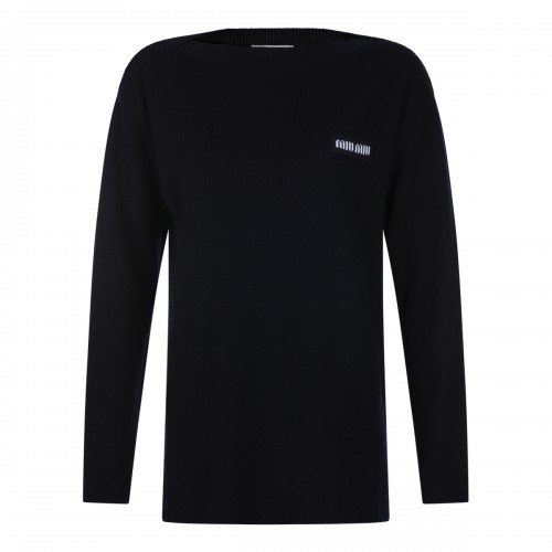 BLUE VIRGIN WOOL SWEATER