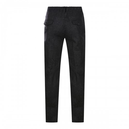 DARK BROWN WOOL BLEND PANTS