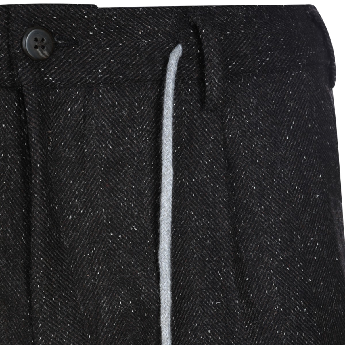 DARK BROWN WOOL BLEND PANTS