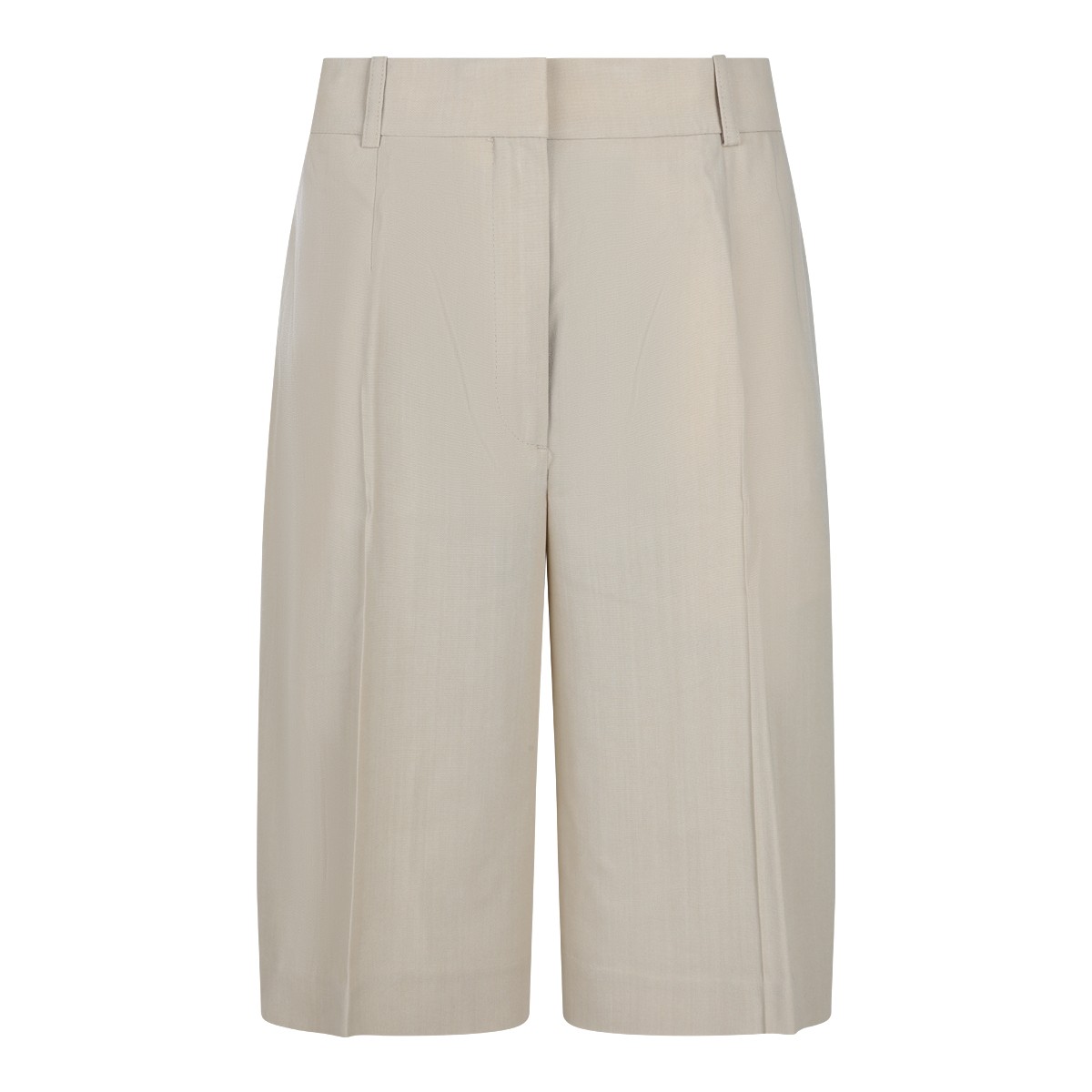 OVERCAST BEIGE VISCOSE AND WOOL BLEND...