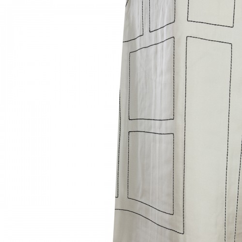 IVORY SILK MONOGRAM BERMUDA SHORTS