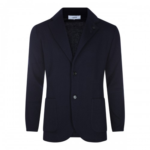 BLUE WOOL KNITWEAR