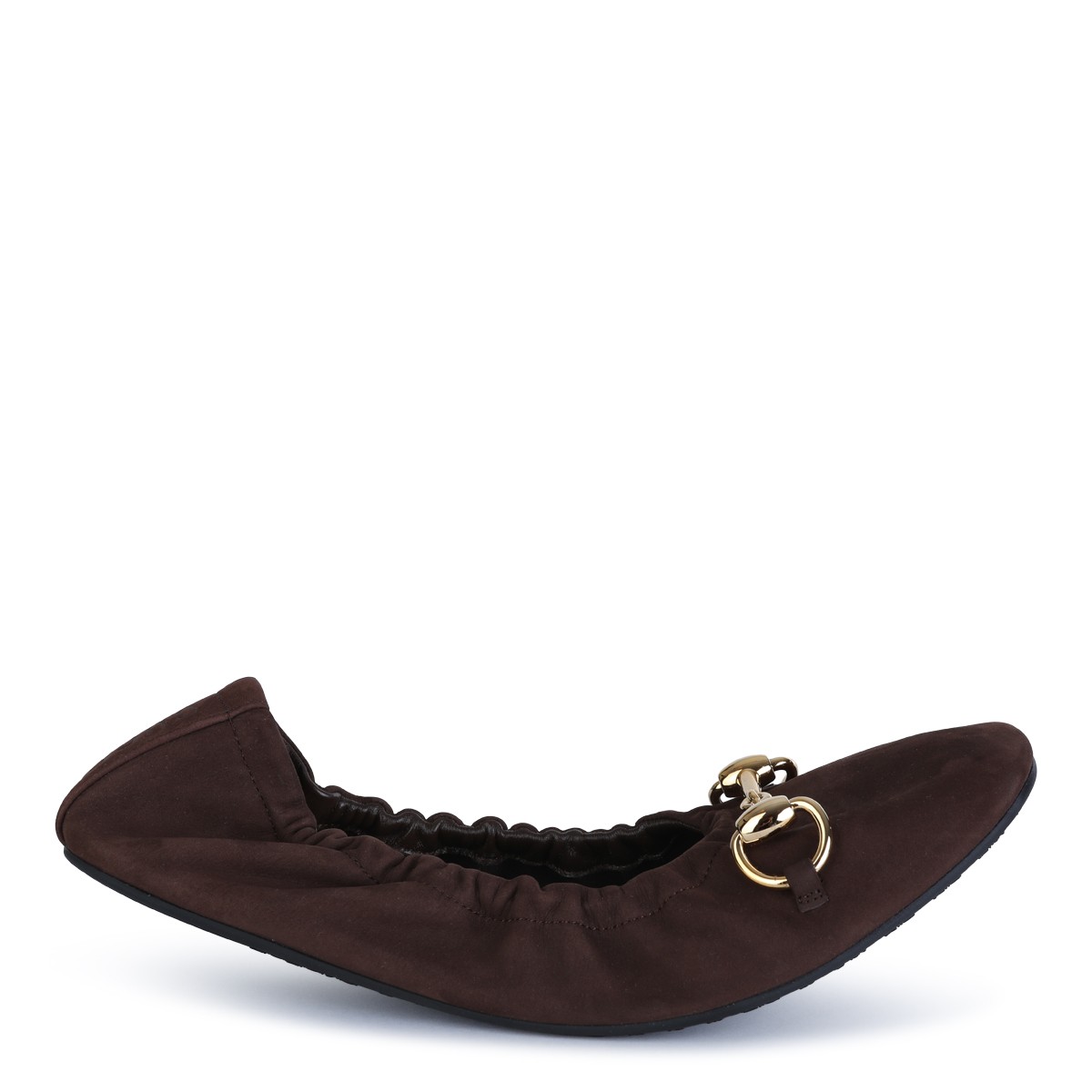CHOCOLATE LEATHER PRIMA FLATS